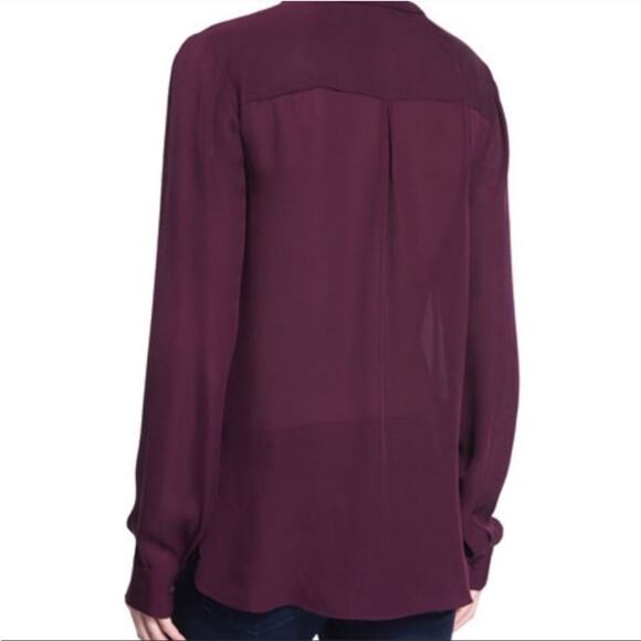 L’agence Rita Wrap Front Silk Top Purple Size Small - Picture 2 of 10